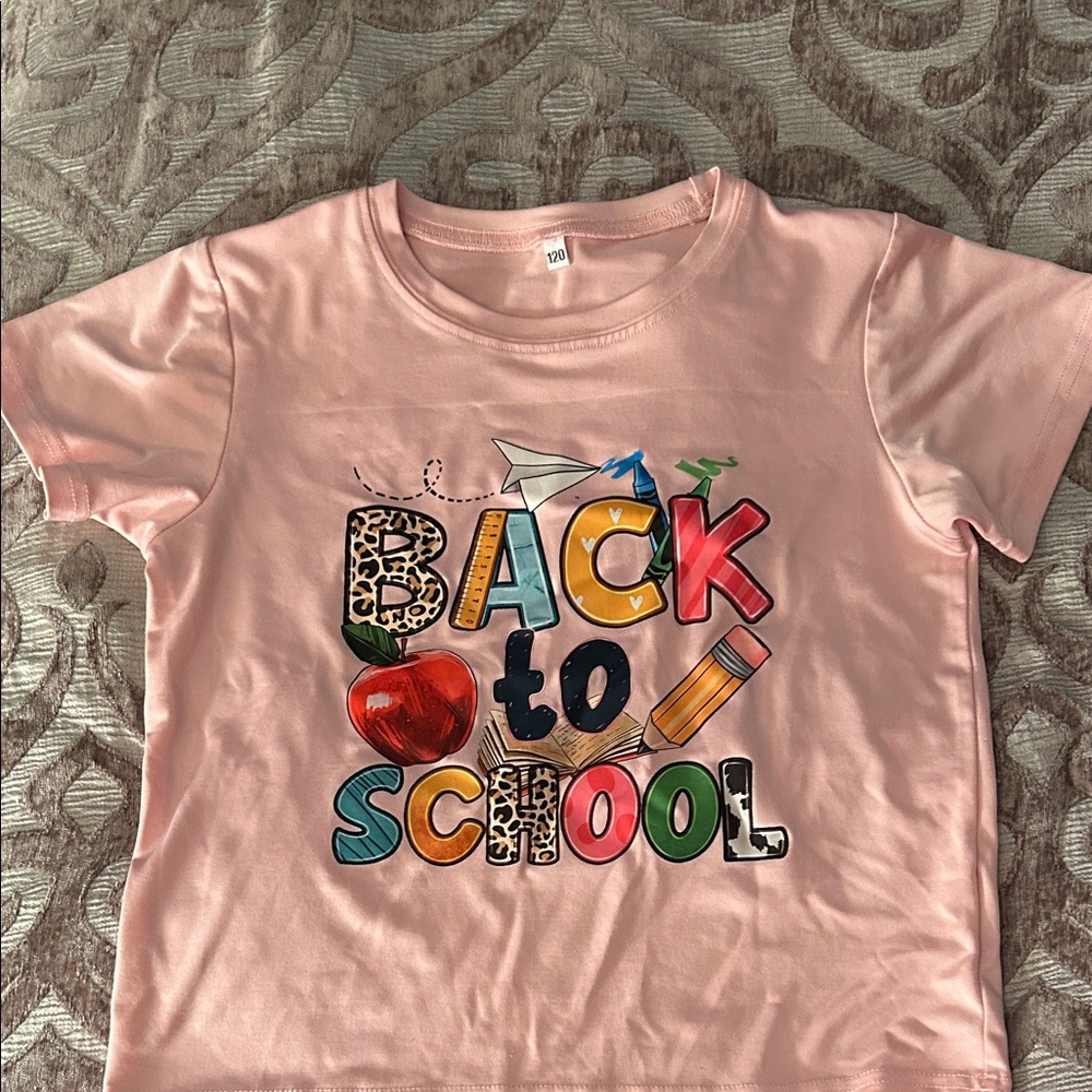 Pink Back to School Kids Shirt